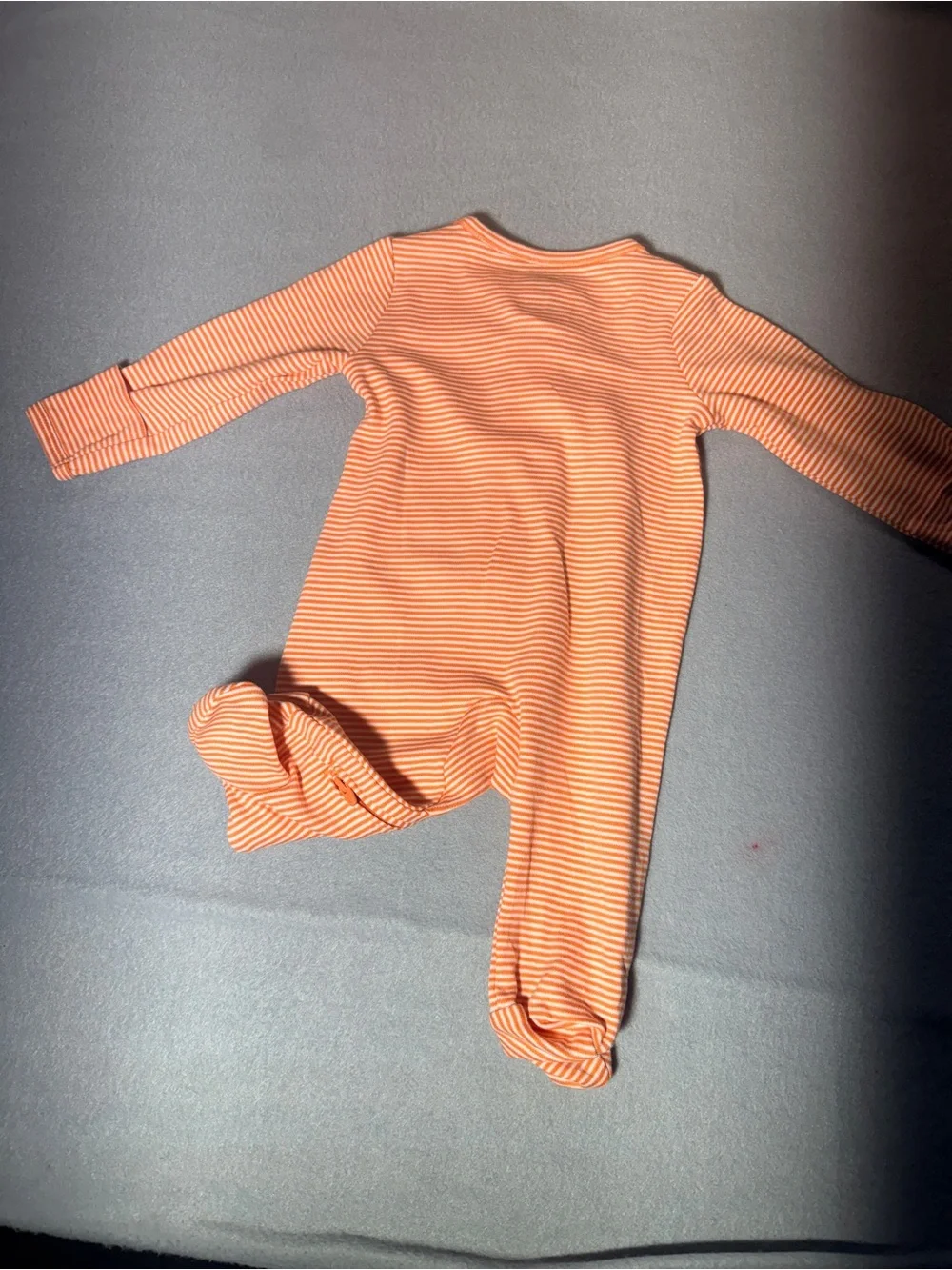 Carter's Orange & White Striped Halloween Footed Pajamas